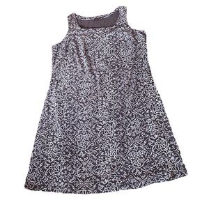 Vintage Fresh Produce Sleeveless Shift Plus Size Dress in brown and white, 2X